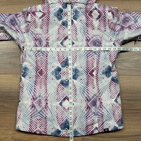 Roxy Women's Jetty Snow Jacket in Blue/Violet Labyrinth Pattern Size Medium - Picture 16 of 16